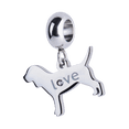 thumbnail image 1 of Charm para Pulsera LuckyLy, Dije de Perro, Acero Inoxidable y Zirconia Cúbica, Modelo Doggy plateado UNITALLA, 1 of 8