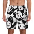 thumbnail image 2 of Picia Seamless Pattern Cute Panda pattern Mens Swim Trunks with Compression Liner Stretch Beach Shorts Quick Dry with Zipper Pockets No-Chafing Board Shorts-Small, 2 of 9