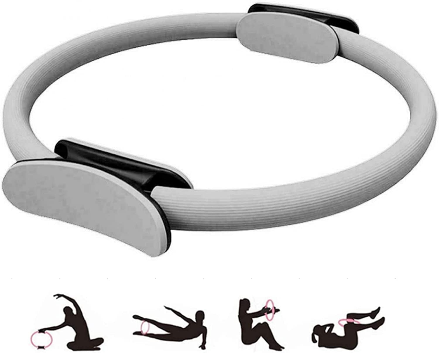 Details about   Portable Pilates Circle 15.7 inch Dual Grip Handles Pilates Resistance Ring 