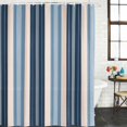 thumbnail image 2 of Blue Beige Striped Shower Curtain, Waterproof Shower Curtains for Bathroom, Modern Stripes Art Farmhouse Washable Fabric Bathtub Curtain Set Bath Decor with 12 Hooks Extra Long 72"x96", 2 of 8
