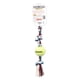 thumbnail image 3 of Juguete de Cuerda Mammoth Flossy Chews Multicolor con Pelota de Tenis para Perro Mediano, 3 of 5