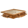 thumbnail image 4 of Memomad Bali Queen Size Storage Platform Bed with Drawers, Oak, 4 of 17
