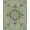 Sage Green, Pattern 2, variant on Design&I 4'x6' Washable Area Rug Flatweave Daily Traffic Ready Circular Vintage Retro Starburst Circle Round Botanical Scroll for Dorm Room, Living Apartment
