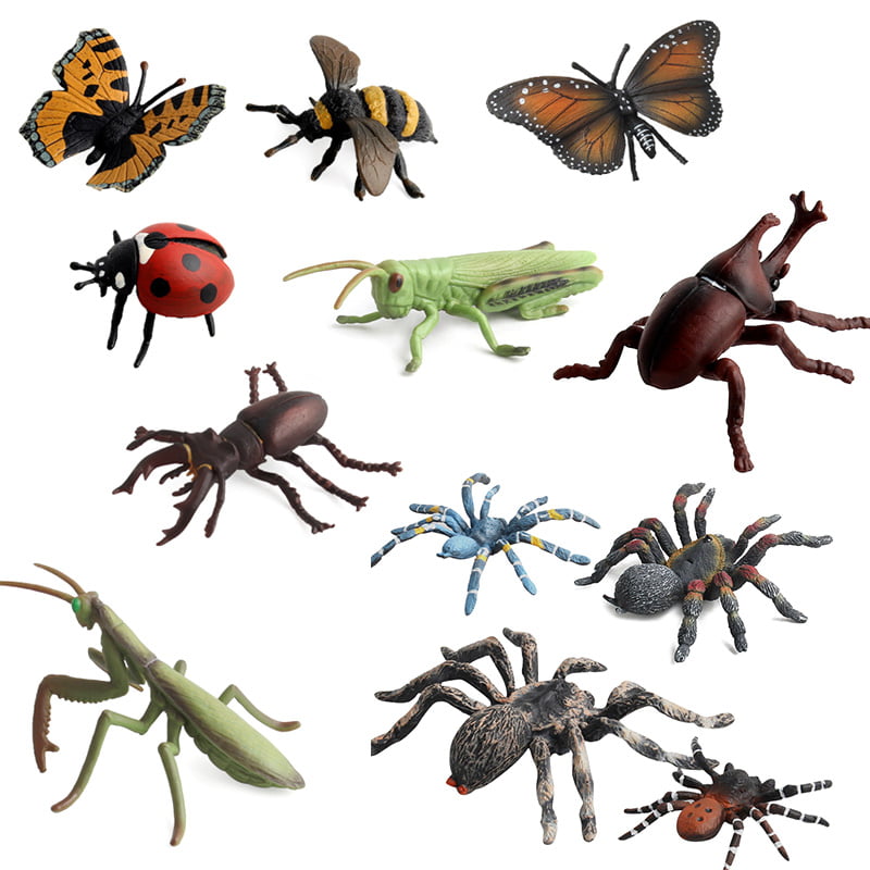 Set of 12Pcs Plastic Insect Mantis Animal Model Kids Educative Teaching Toys 