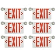 thumbnail image 1 of Ciata Ultra Bright Led Decorative Red Exit Sign & Emergency Light Combo with Battery Backup, Fire Exit Sign with Lights, Lighted Exit Signs with Battery Backup, 6-inch Red Letters - 6 Pack, 1 of 4