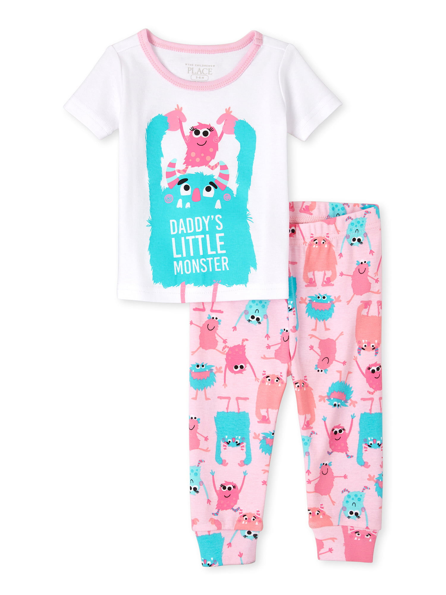 The Childrens Place Baby Girls Two Piece Pajama Set 