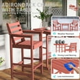 thumbnail image 6 of AreShark Outdoor Bar Set,2 Tall Adirondack Chairs and Table, All Weather HDPE Bar Height Outdoor Table and Chairs Set for Bistro Patio Balcony, Black, 6 of 10