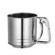 thumbnail image 1 of Stainless Steel Hand-held Flour Sifter With Handle Metal Squeezes Fine Mesh Sieve For Baking Kitchen, 1 of 5