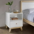 thumbnail image 2 of Alaterre Meuble MOD 19 1/2"W Table de Chevet en Bois Blanc avec un Tiroir, 2 of 10