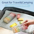 thumbnail image 3 of Disposable Compressed Towels, Portable Compressed Towel Tablets, 56Pcs Travel Wash Cloth, Thicker Super Absorbent Wash Cloths for Travel, Face Towel Ideal for Outdoor Camping Hiking (56Pcs), 3 of 7