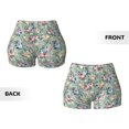 thumbnail image 6 of Yiaed Rose Flowers Print Women's Athletic Shorts Running Shorts Sporty Short High Waisted Elastic Workout Shorts for Yoga Gym Running & Sports -Medium, 6 of 8