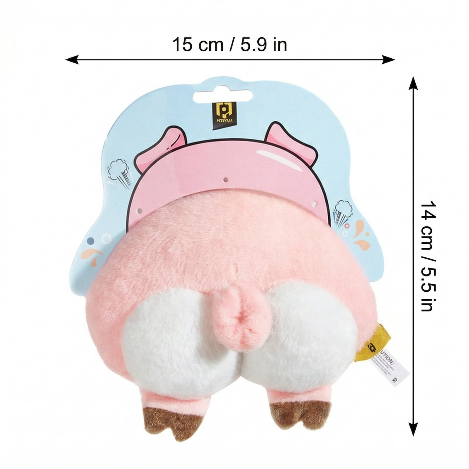 Funny Butt Shape Squeaky Plush Toy for Dogs and Cats – Vibrating and Teething Pet Toy with Sound，B