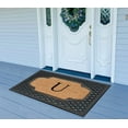 thumbnail image 3 of A1HC Natural Coir Monogrammed Door Mat For Front Door, 23x38, Anti-Shed Treated Durable for Outdoor Entrance, Heavy Duty, Low Profile Door Mat, Easy to Clean, Long Lasting, Front Porch Entry Rug, 3 of 7