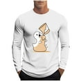thumbnail image 2 of FDGIU Men's Halloween Graphic Tees Men Fashion Casual Print Sports Long Sleeves Round-Neck Blouses Shirts Casual Shirts, 2 of 5