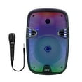 thumbnail image 1 of Pre-Owned QFX LMS-8074 8-inch, Portable Party Bluetooth Loudspeaker with Microphone & Remote, Black, 1 of 6