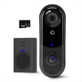 thumbnail image 1 of Timbre con Cámara y Tarjeta SD de 32 GB, Inalámbrico para Exteriores, WiFi 2.4G, Resistente Al Agua IP65, Visión ., 1 of 5