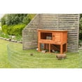 thumbnail image 3 of TRIXIE Weatherproof Outdoor 2-Story Medium Wooden Small Animal Hutch Run & Pull-Out Tray, Brown, 3 of 7
