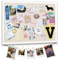 Sfugno Bulletin Board Wooden Frame Cork Board 23"x18" Corkboards for Wall and Office Decor for Girls Room, Office, Bedroom, Kids Room, Classroom