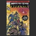 thumbnail image 2 of Women's Marvel Eternals Retro Group Comic Book Cover Racerback Tank Top Black Heather Medium, 2 of 4
