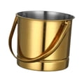 thumbnail image 2 of CoudarTitie 1.5L Ice Bucket Drink Tub Holder Portable Handle Multipurpose Metal Ice Pail for Golden, 2 of 9