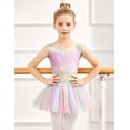 thumbnail image 4 of Oudiya Ballet Leotards for Girls Sparkly Sleeveless Mesh Dance Dress Tutu Ballerina Costume for Kids 3-11Y, 4 of 7