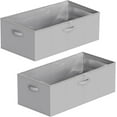 thumbnail image 7 of SpaceAid 2 Pack 10" High Under Bed Storage Containers, Fabric, Gray, 7 of 7