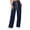 Navy, variant on Womens Sweatpants Daily Elastic Waist Pockets Straight Solid Color Casual Pants Loose Pockets Long Trousers Pants