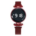 thumbnail image 1 of Reloj elegante e informal con pantalla táctil LED redonda e imán de ladrillo incrustado para mujeres y niñas, 1 of 6