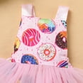 thumbnail image 5 of IBTOM CASTLE Toddler Baby Girls 1st Birthday Outfit Tulle Romper Princess Tutu Dress with Headband Cake Smash Photo Shoot Clothes Set 6-12 Months Pink Dount, 5 of 8