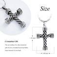 thumbnail image 4 of Rope Winding Cross Cremation Ashes Urn Pendant Necklace Memorial Keepsake Jewelry Lord’s Prayer Cross Ashes Necklaces, 4 of 6