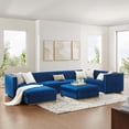thumbnail image 3 of Modway Sanguine 7-Piece Velvet Right-Facing Modular Sectional Sofa in Navy, 3 of 6