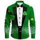 thumbnail image 1 of Camisetas de Navidad de Manga Larga de los Hombres Imprimir de Moda Casual Manga Larga Turndown Collar Blusa para Otoño Invierno Al Aire Libre Diario, 1 of 3