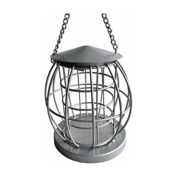 Iron Bird Feeder Outdoor Hanging Metal Cage for Small Birds Squirrel-Proof Design Easy to Fill Clean Includes 1 Feeder