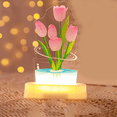 thumbnail image 4 of 3D Tulip Night Light, USB Charging LED Nightlight Tulip Flower Table Lamp Bedside Table Lamp for Room Decoration C, 4 of 7