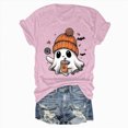 thumbnail image 6 of TOWED22 Teacher Halloween Shirt for Womens Read More Books Tshirt Spooky Ghost Shirts Graphic Tee Funny Cute Short Sleeve Tops(Pink,XL), 6 of 6