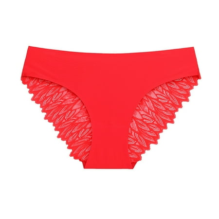 CROII Womens Underwear Cotton Panties High Cut Lace Panty