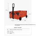thumbnail image 4 of Collapsible Foldable Wagon Cart, Large Capacity Garden Cart with Wheels, Heavy Duty Utility Grocery Wagon with Drink Holders for Shopping Sports Camping,, 4 of 5