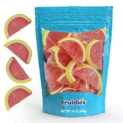 Original Jelly Fruit Slices, Gummi Sweet Confection Candies, Traditional Old Fashioned, Vegan, Gluten-Free, Kosher Certified Parve (Pink Grapefruit, 1 Pound)