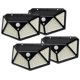 thumbnail image 1 of 4PCS Lámpara solar 100LED Luz de pared solar Jardín Luz solar Brillante Cuatro lados Inducción del cuerpo humano Luz exterior impermeable Lámpara de calle (4 piezas, 1 of 5