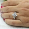 thumbnail image 3 of Hearts And Arrows Super Flash Horse Eye Zircon Ring Women, 3 of 5