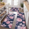 thumbnail image 2 of Pioneer Flower Floral Print Pattern Kitchen Rugs Sets Of 3,Kitchen Runner Rugs Non Skid Washable,Decorative Kitchen Floor Mats for Kitchen,Sink,Laundry,17"x30"+ 17"x47" + 17"x59", 2 of 6