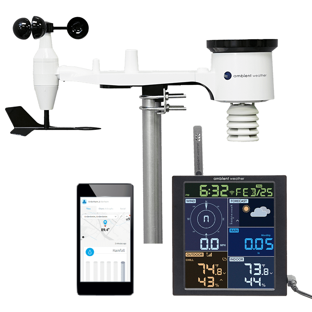 Ambient Weather WS1965 WiFi Weather Station w/Remote Monitoring and