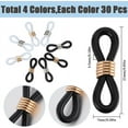 thumbnail image 2 of 1 Box 120Pcs Eyeglasses Strap Ends Small Eyeglass Chain Connector Sports Spectacle End Silicone Adjustable Anti-Slip Rubber Connectors for Eye Glasses Holder Loop Necklace Chain Sunglasses for diy, 2 of 6