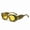 Green frame yellow film, variant on Trendy Oversized Sunglasses for Women Men Fashion Shield Aviator Sun Glasses UV400 Protection Goggles