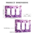 thumbnail image 3 of Purple Crystal Fall Switch Cover Decorative Wall Plate 3-Gang Screwless Standard Size, 3 of 5