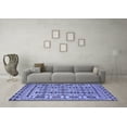 thumbnail image 3 of Ahgly Company Machine Washable Indoor Rectangle Southwestern Blue Country Area Rugs, 5' x 7', 3 of 4