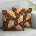 thumbnail image 3 of Cute dessert pillowcase, cushion cover, ice cream pattern sofa pillowcase, popsicle pattern  Set of 2 Multiple specifications, 3 of 7