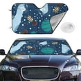 thumbnail image 2 of Fotbe Alpaca Astronaut in Space Car Windshield Sunshade | Sun Visor Protector Front Window Shade, Keeps Out UV Rays, Keeps Your Vehicle Cool-Small, 2 of 7