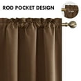 thumbnail image 4 of DWCN Blackout Curtains for bedroom - Thermal Insulated Privacy Energy Saving Rod Pocket Drapes for Living Room, W 38 x L 63 Inch, Brown, Set of 2, 4 of 5