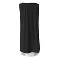thumbnail image 5 of Ichaunyi Summer Dresses Clearance Women's Summer Fashion Casual Round Neck Solid Sleeveless Splicing Dress, 5 of 6
